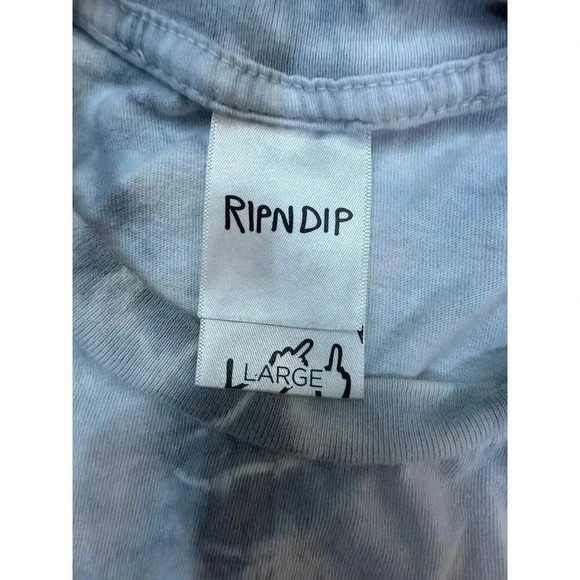 Ripndip Psychedelic Imagine Women's Blue Tie Dye Boyfriend T-Shirt Size Large - Picture 4 of 5